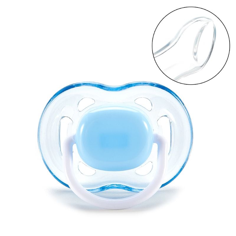 Silicone Baby Pacifier with Flat Nipple | Food Grade 0-3 Months
