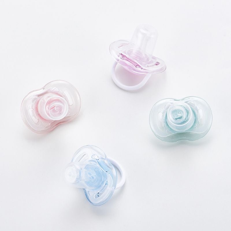 Silicone Baby Pacifier with Flat Nipple | Food Grade 0-3 Months