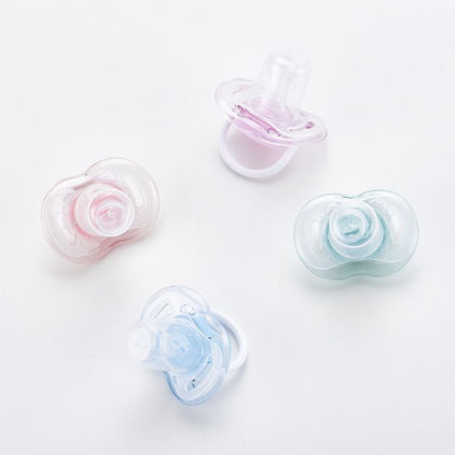 Silicone Baby Pacifier with Flat Nipple | Food Grade 0-3 Months