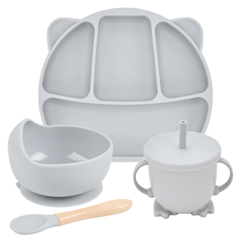 Silicone Suction Cup Divided Plate Set for Kids