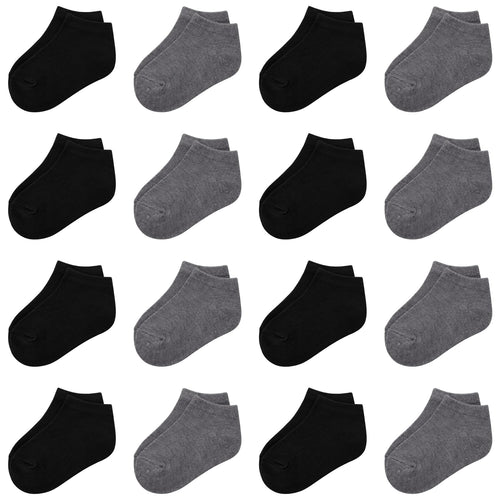 Tenpluszero Toddler Socks - 16 Pack Kids Low Cut Athletic Ankle Socks Baby Boys Girls Breathable Socks Bulk