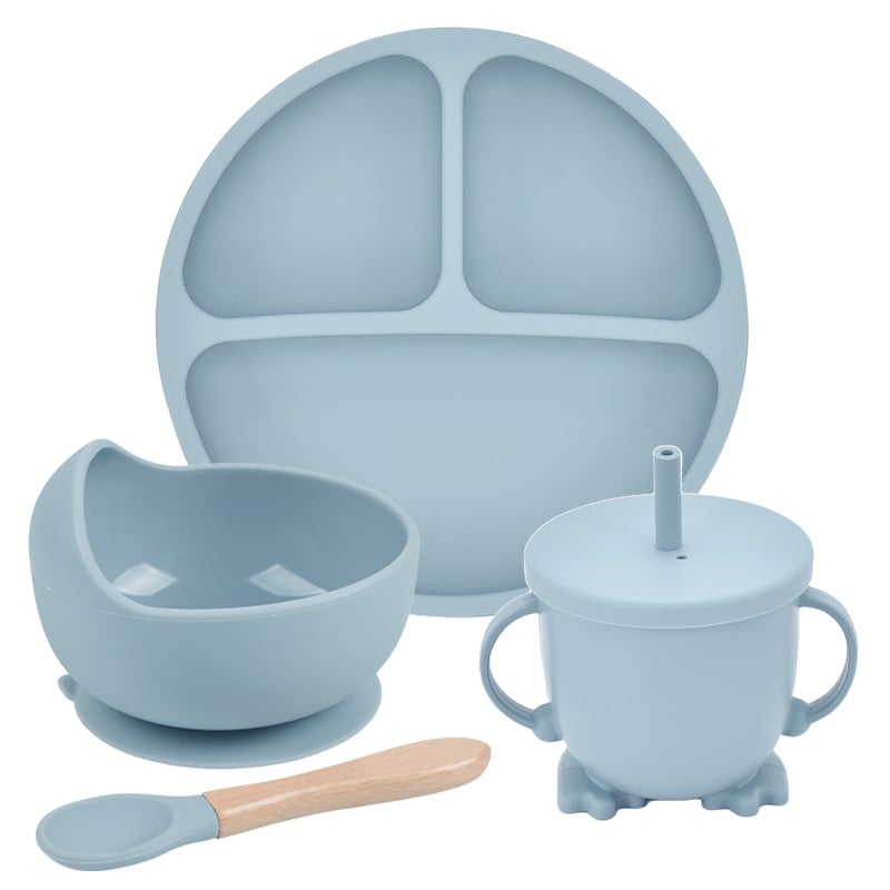 Silicone Suction Cup Divided Plate Set for Kids