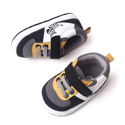 Classic Colorblock Soft Sole Sneakers for Newborns