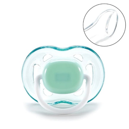 Silicone Baby Pacifier with Flat Nipple | Food Grade 0-3 Months
