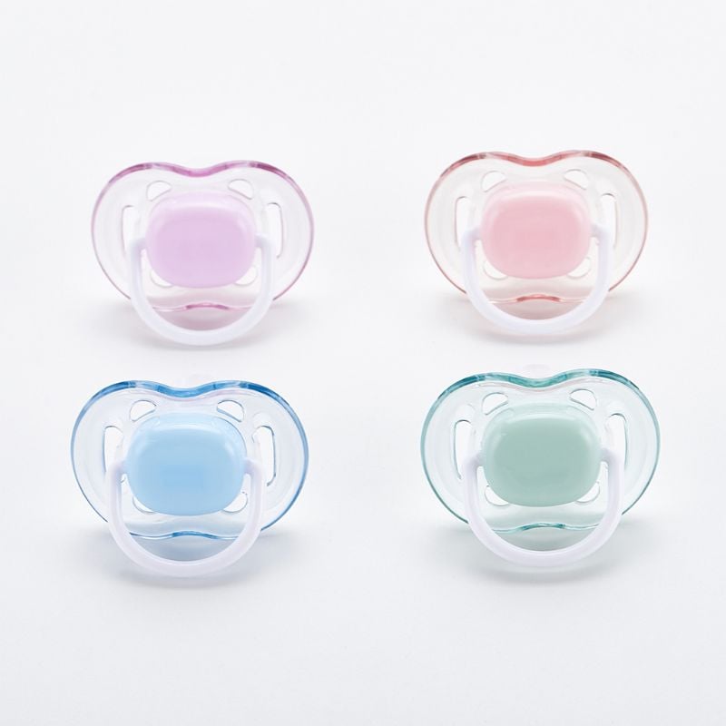 Silicone Baby Pacifier with Flat Nipple | Food Grade 0-3 Months