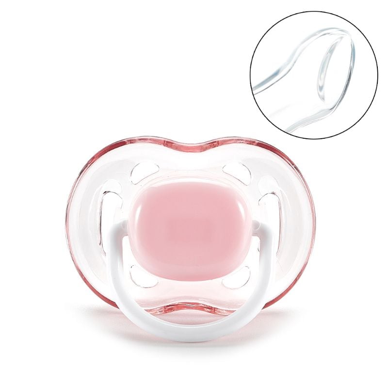 Silicone Baby Pacifier with Flat Nipple | Food Grade 0-3 Months