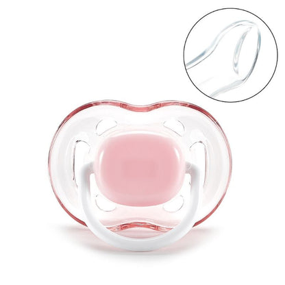 Silicone Baby Pacifier with Flat Nipple | Food Grade 0-3 Months
