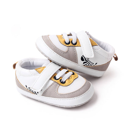 Classic Colorblock Soft Sole Sneakers for Newborns