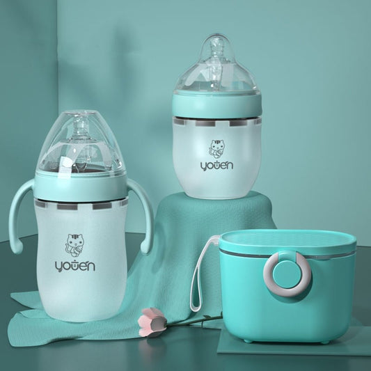 Silicone Baby Bottle with Soft Straw and Anti-Drop Design