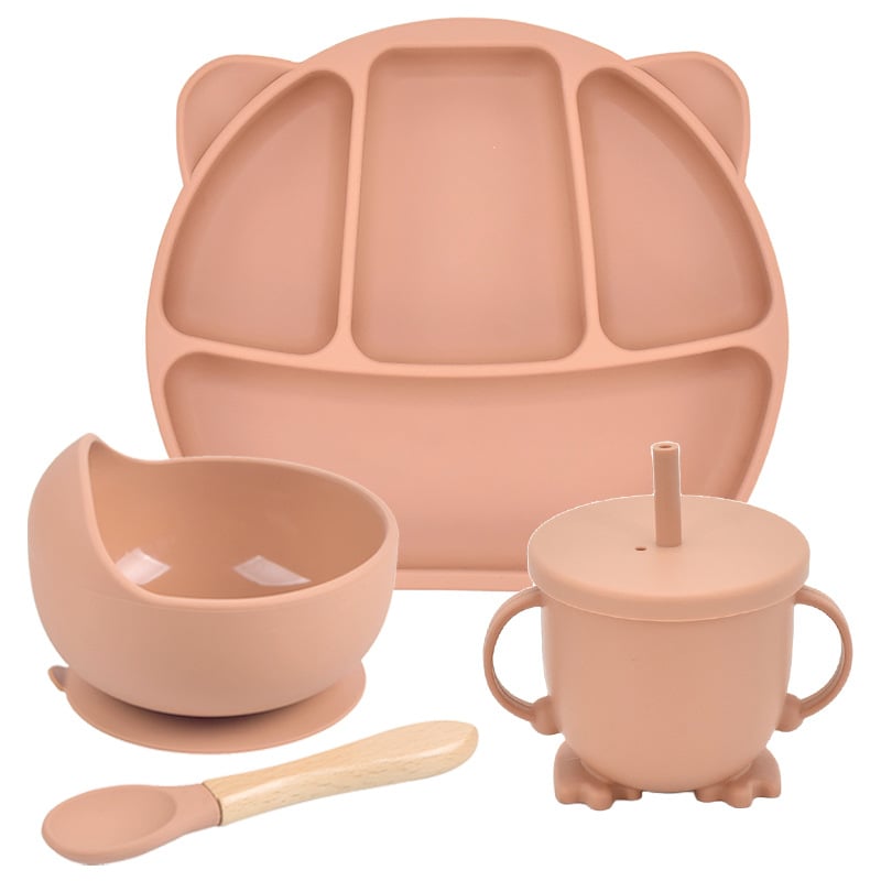 Silicone Suction Cup Divided Plate Set for Kids